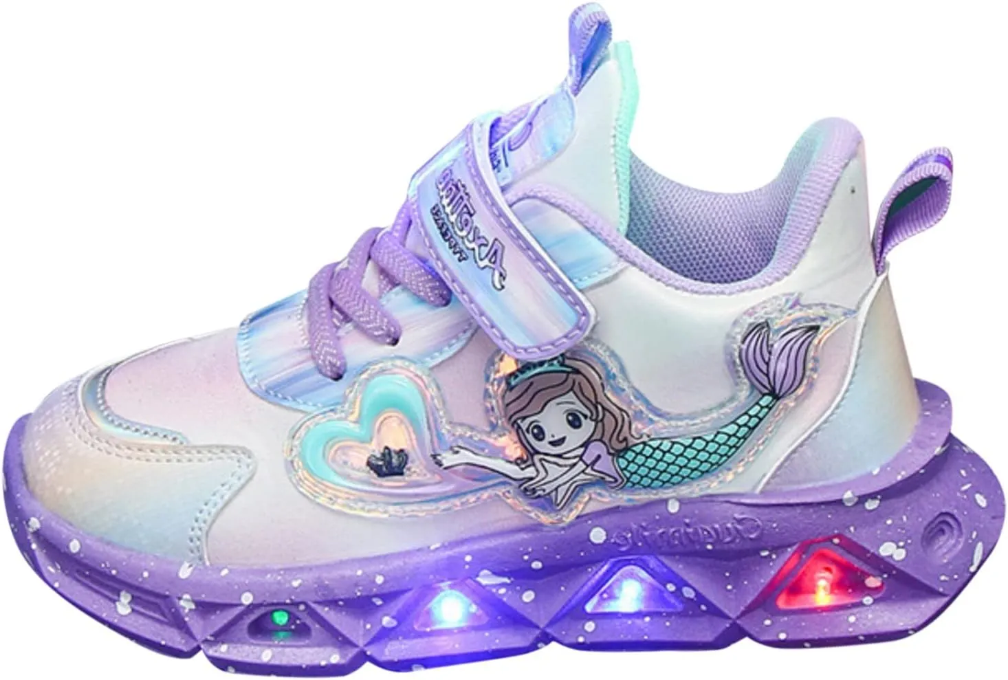 Girls Led Cheer Shoes Princess Light up Sneakers Night White Running Walking Sports Shoes Outdoor Illuminate