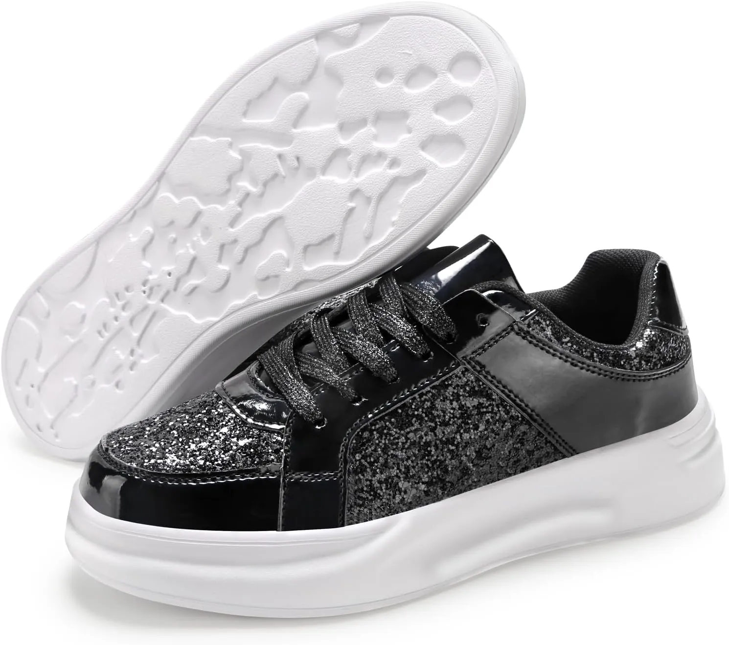 Glitter Sneakers for Women - Sparkly Bling Sequin Sneakers for Wedding, Party & Casual Wear