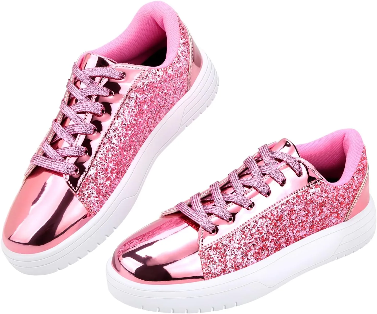 Glitter Sneakers for Women - Sparkly Bling Sequin Sneakers for Wedding, Party & Casual Wear