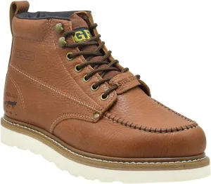 Golden Fox Steel Toe Work Boots Men's 6" Moc Toe Wedge Comfortable Boots for Construction
