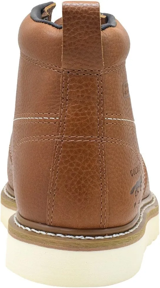 Golden Fox Steel Toe Work Boots Men's 6" Moc Toe Wedge Comfortable Boots for Construction