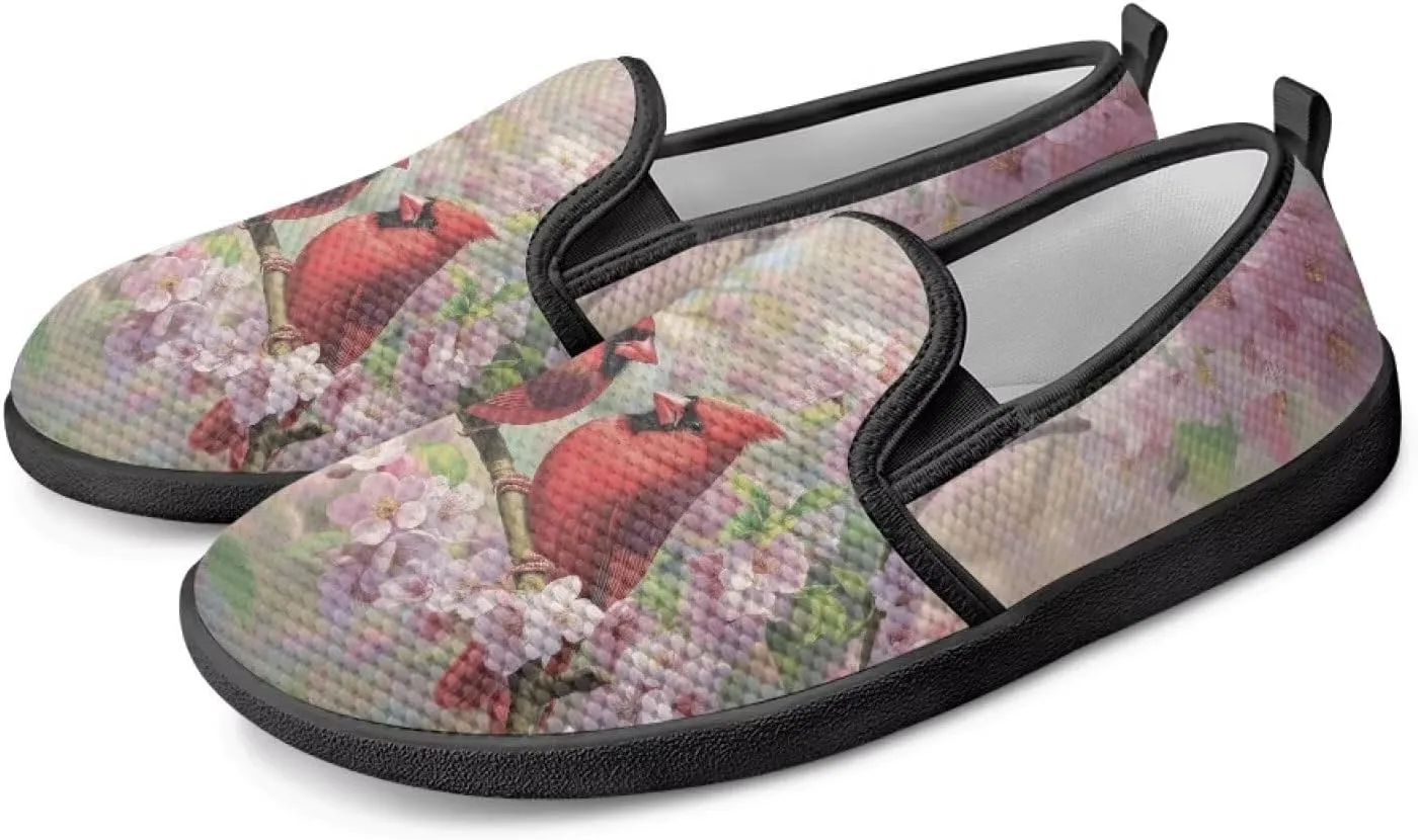 GOSTONG Women's Mesh Flats Slip On Wide Toe Walking Shoes Lightweight Non Slip Casual Loafers Comfort Travel Shoes Black Sole Size 6-11