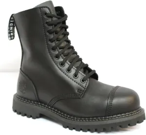 Grinders Stag CS Black Mens Unisex Safety Steel Toe Cap Military Punk Boots