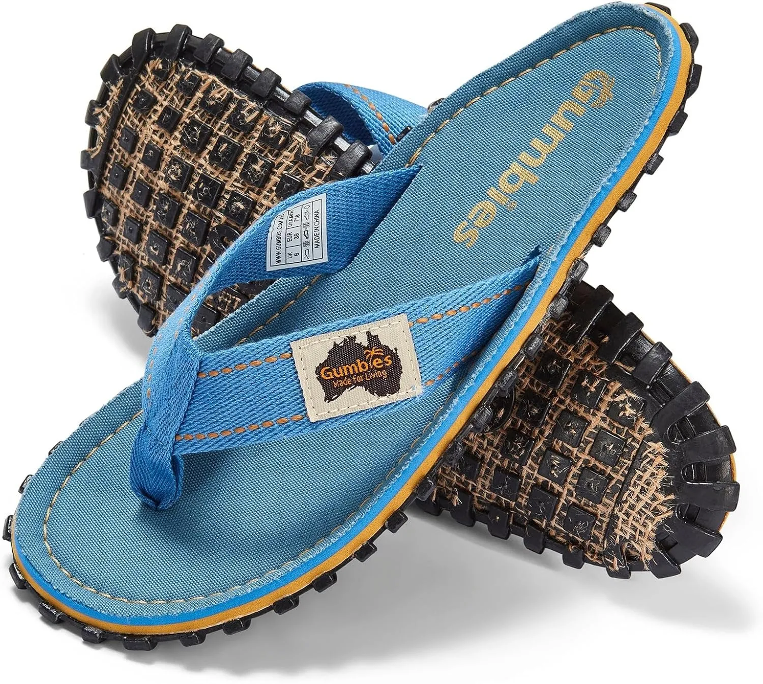 Gumbies Islander Unisex Flip Flops, with Supersoft Cotton Toe Post and Durable Recycled Rubber Sole - Comfort Guaranteed