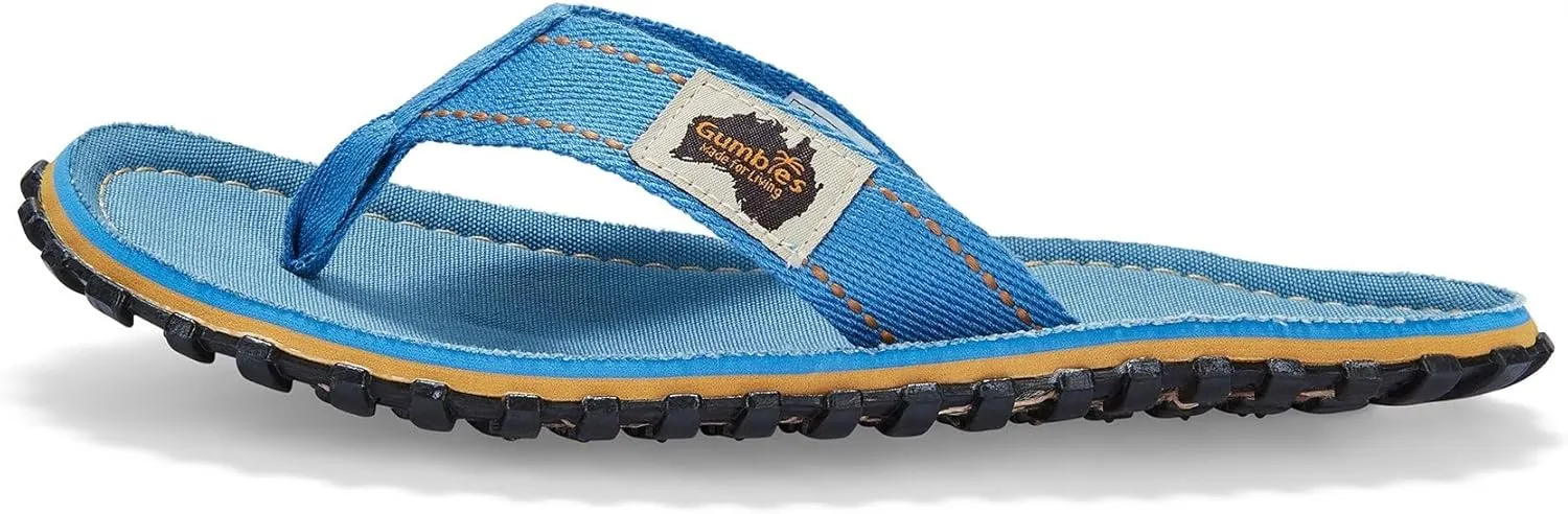 Gumbies Islander Unisex Flip Flops, with Supersoft Cotton Toe Post and Durable Recycled Rubber Sole - Comfort Guaranteed