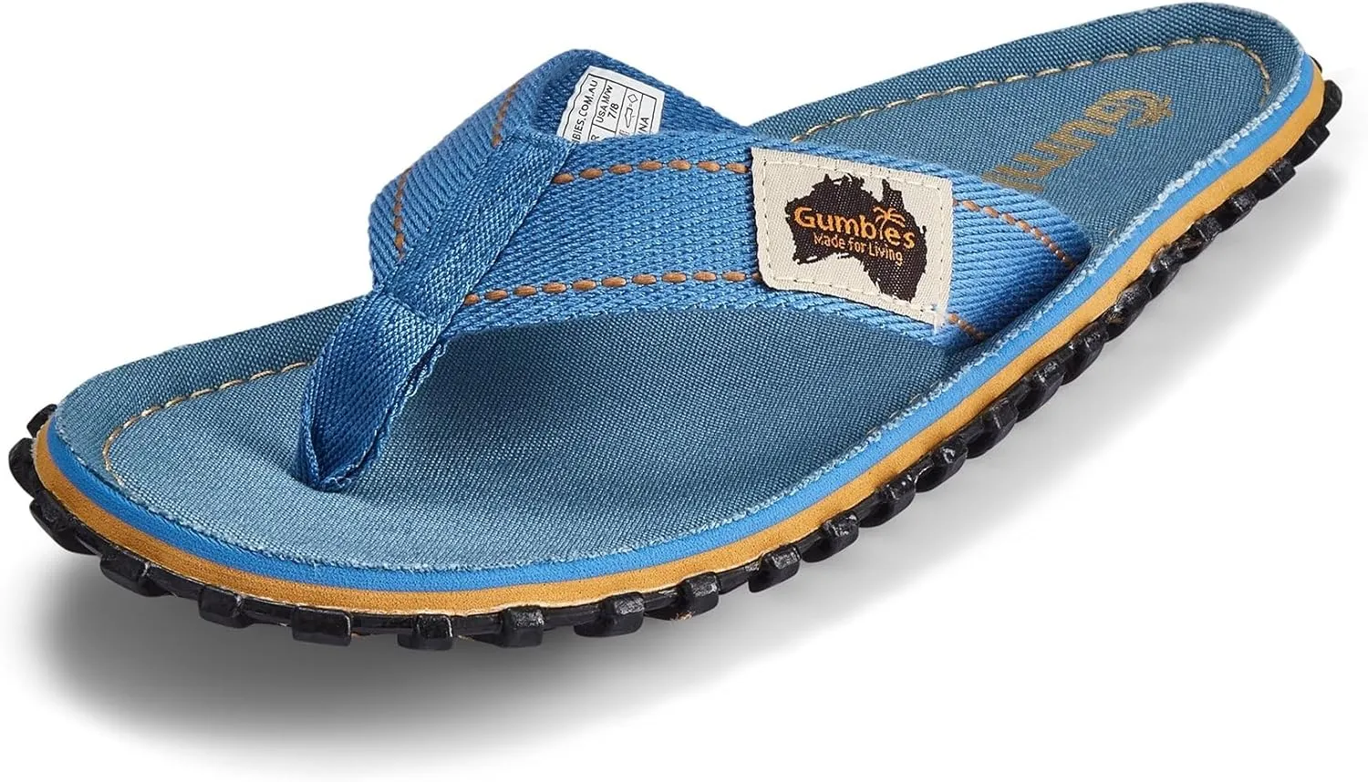 Gumbies Islander Unisex Flip Flops, with Supersoft Cotton Toe Post and Durable Recycled Rubber Sole - Comfort Guaranteed
