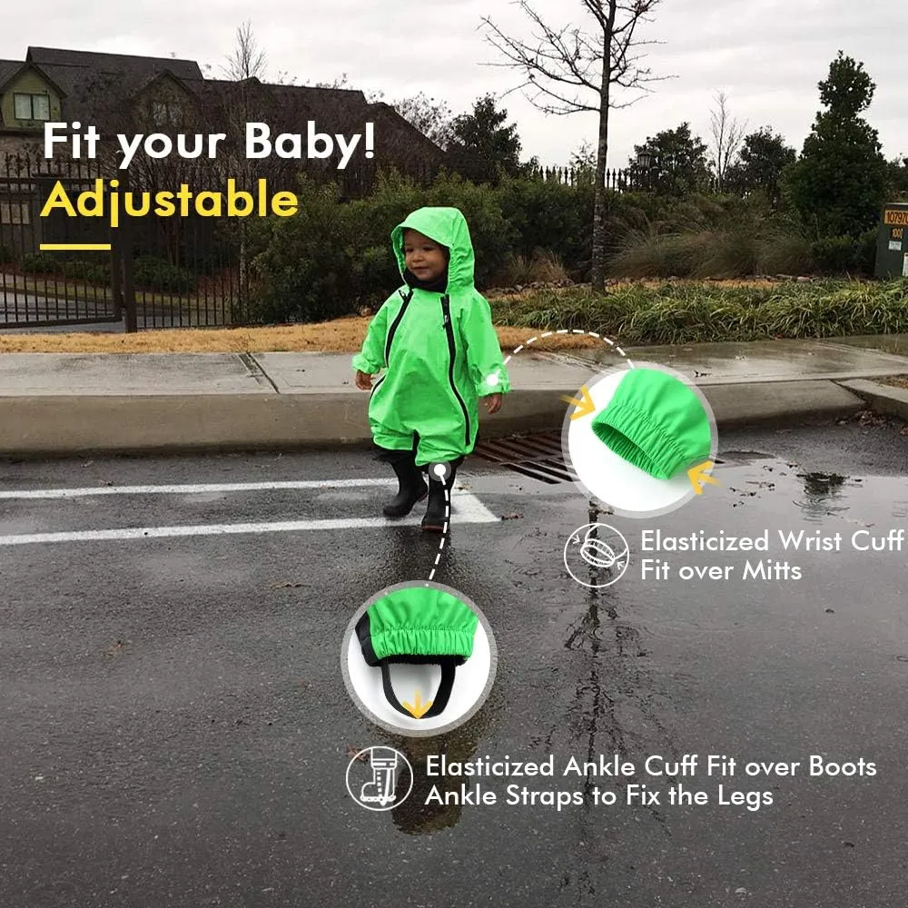 HAPIU Kids Toddler Rain Suit Muddy Buddy Waterproof Coverall