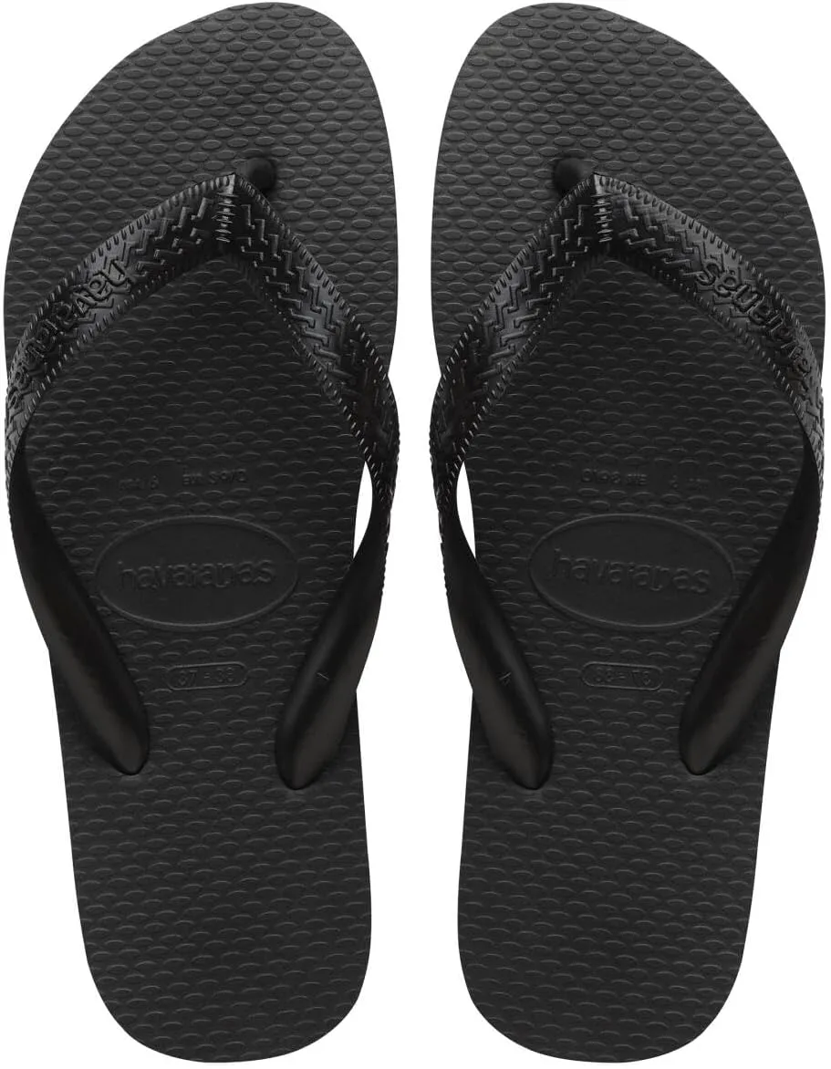 Havaianas Men's Color Flip Flops - Spring & Summer Style Sandals, Black, 13