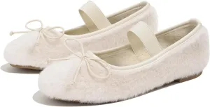 Hee grand Women's Mary Jane Shoes Satin Round Toe Ballerina Flats Fashion Sparkling Rhinestones Dress Shoes Comfort Dancing Shoes