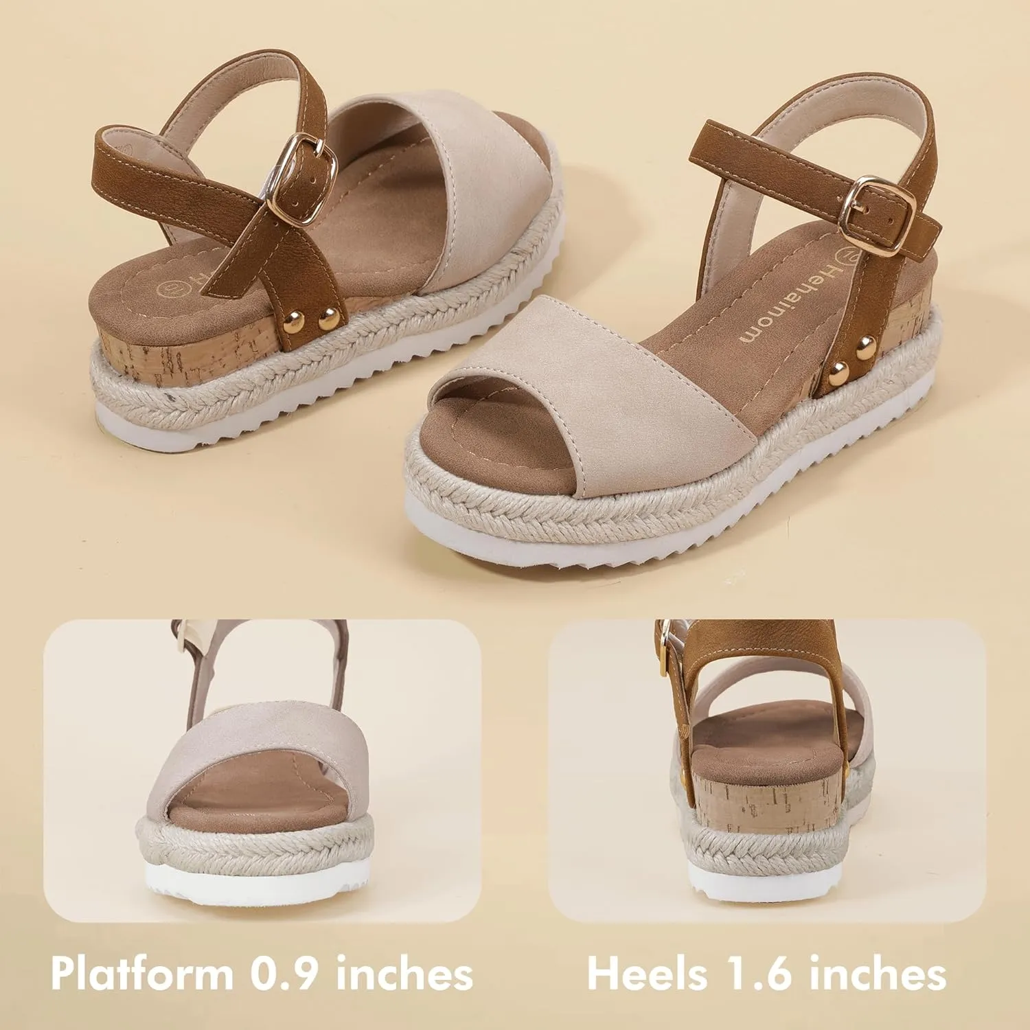 Hehainom Girls Wedge Sandals Platform Shoes Little Big Kid Summer Girls Heels Dress Shoes