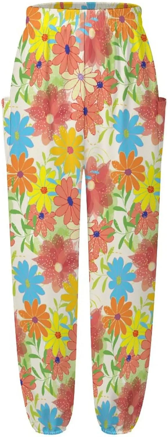 Hippie Floral Print Yoga Bloomers Womens Hippie Harem Pant Lantern Pants Elastic Gym Leggings Loose Casual Slacks