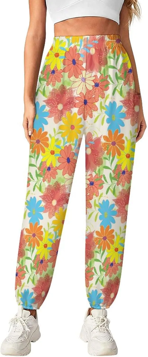 Hippie Floral Print Yoga Bloomers Womens Hippie Harem Pant Lantern Pants Elastic Gym Leggings Loose Casual Slacks