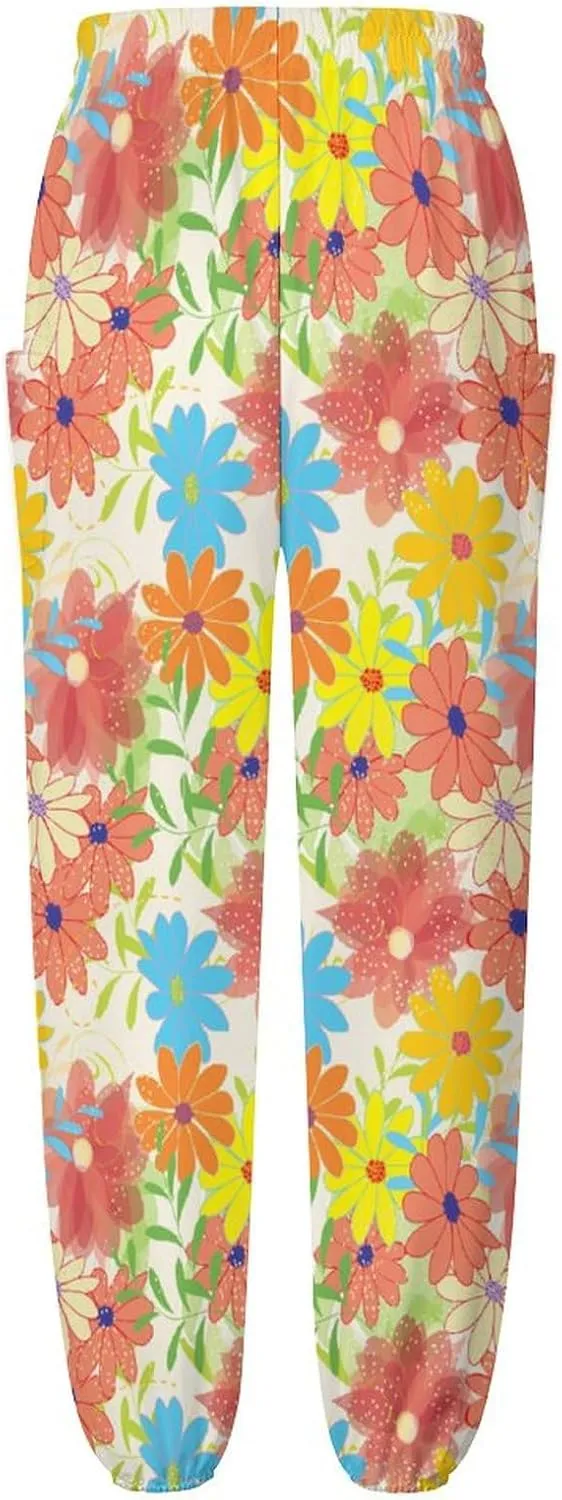 Hippie Floral Print Yoga Bloomers Womens Hippie Harem Pant Lantern Pants Elastic Gym Leggings Loose Casual Slacks