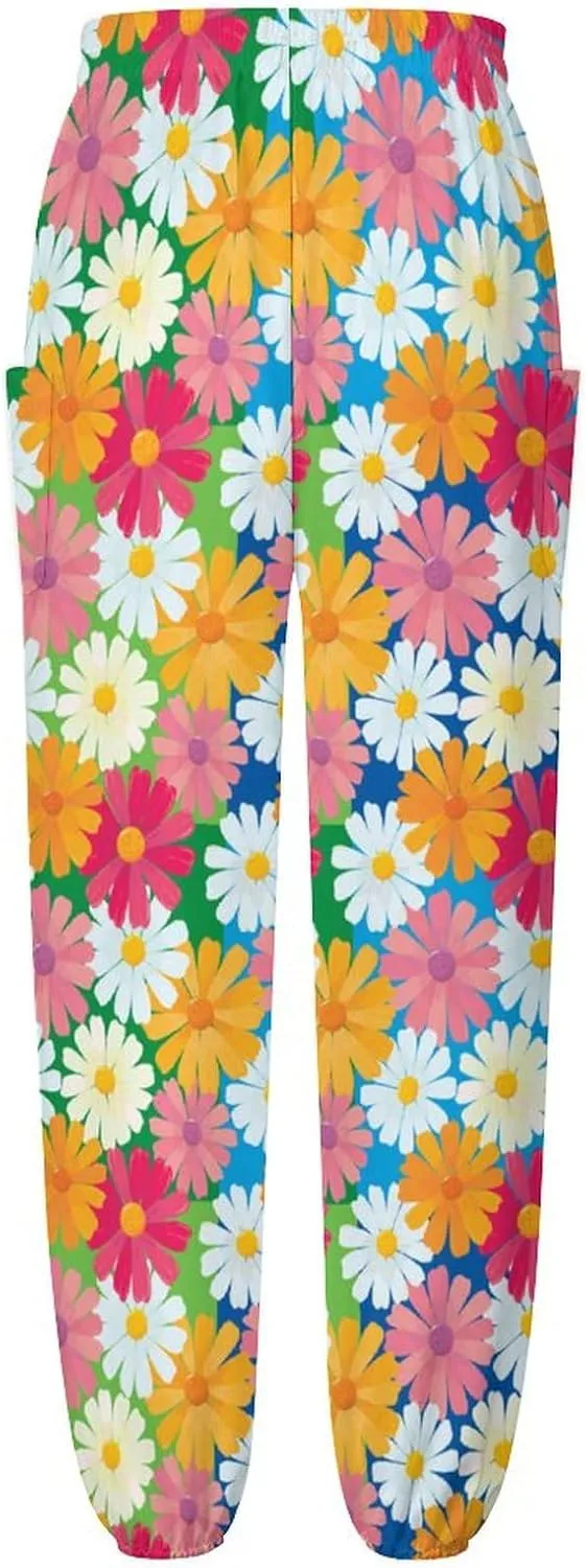 Hippie Floral Print Yoga Bloomers Womens Hippie Harem Pant Lantern Pants Elastic Gym Leggings Loose Casual Slacks