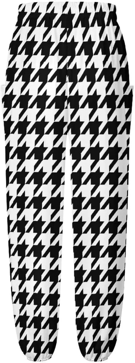Houndstooth Yoga Bloomers Womens Hippie Harem Pant Beach Pants Elastic Gym Yoga Trousers Loose Casual Slacks