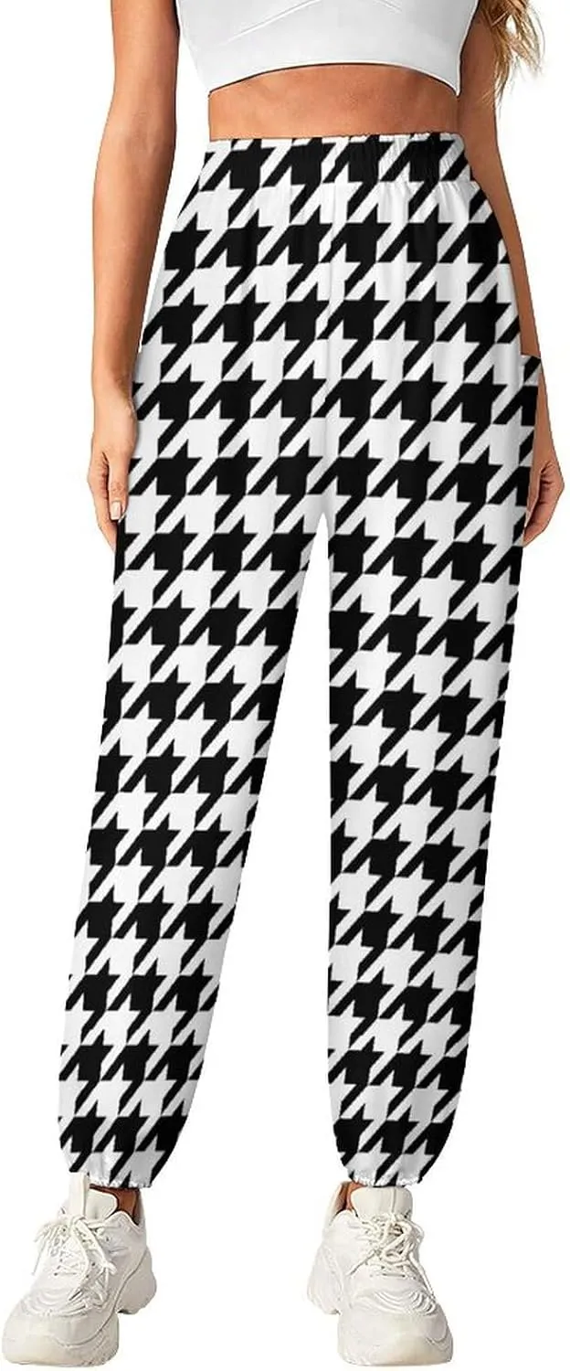 Houndstooth Yoga Bloomers Womens Hippie Harem Pant Beach Pants Elastic Gym Yoga Trousers Loose Casual Slacks