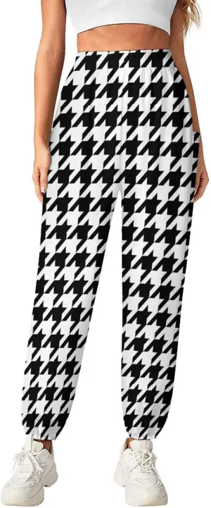 Houndstooth Yoga Bloomers Womens Hippie Harem Pant Beach Pants Elastic Gym Yoga Trousers Loose Casual Slacks