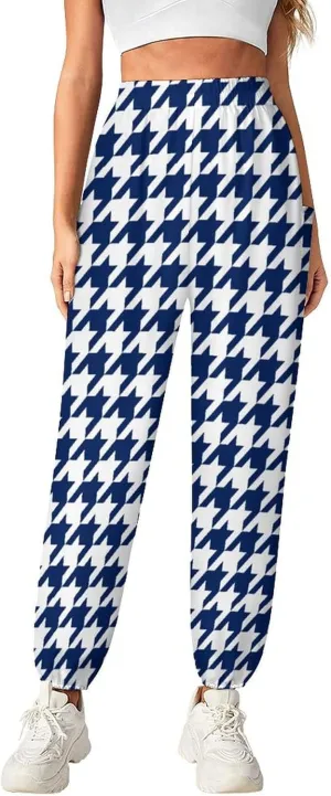 Houndstooth Yoga Bloomers Womens Hippie Harem Pant Beach Pants Elastic Gym Yoga Trousers Loose Casual Slacks