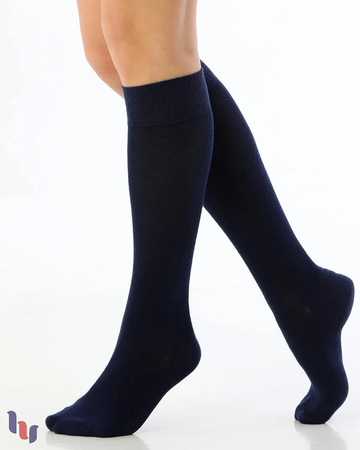 Hugh Ugoli Women's Bamboo Knee High Socks | Comfort Seam Long Dress Socks, Soft & Lightweight | Shoe Size 5-8/8-11, 4 Pairs