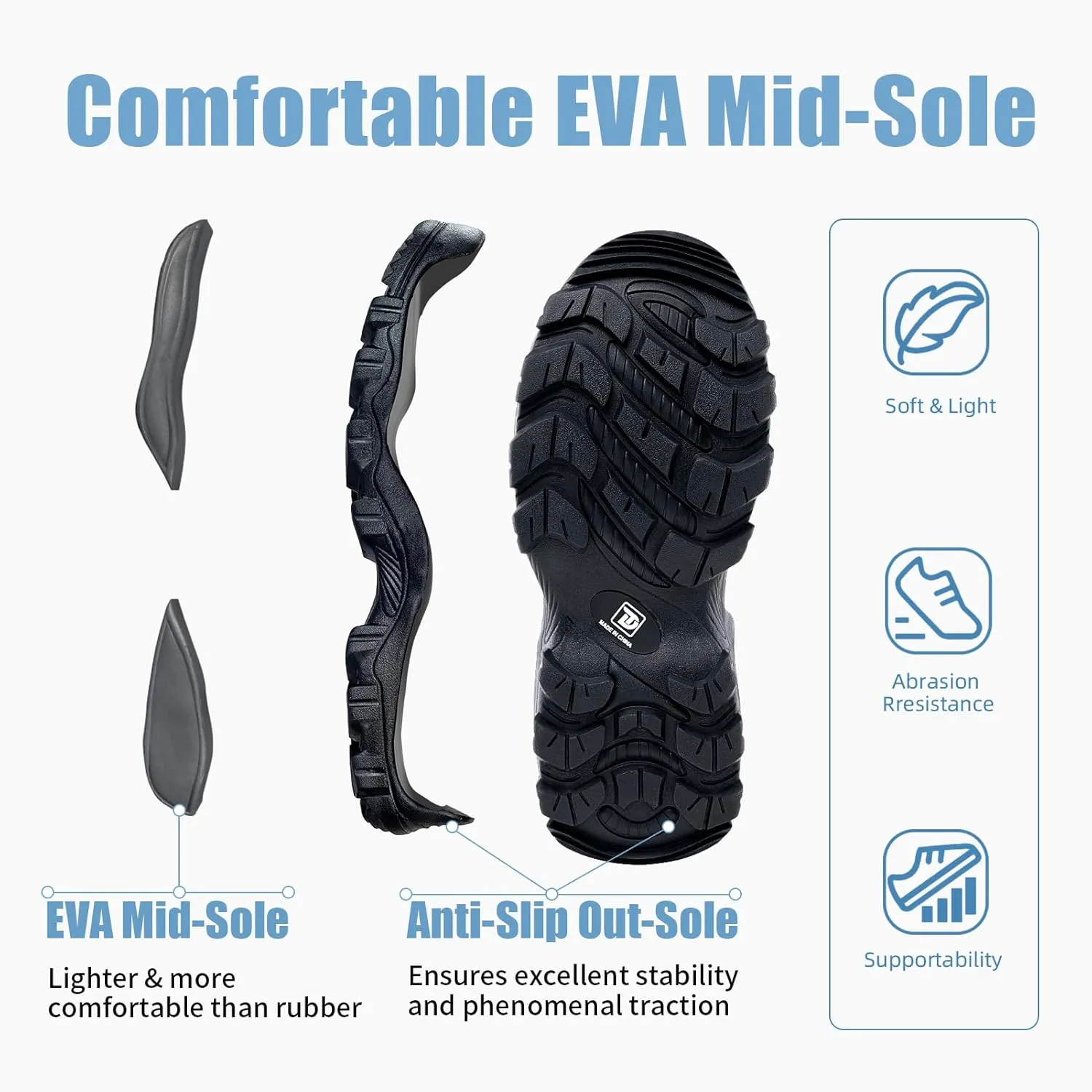 Hunting Boots for Men, Waterproof Rubber Boots with Steel Shank, 5mm Neoprene Camo Insulated Outdoor Hunting Boots (Size 5-14)