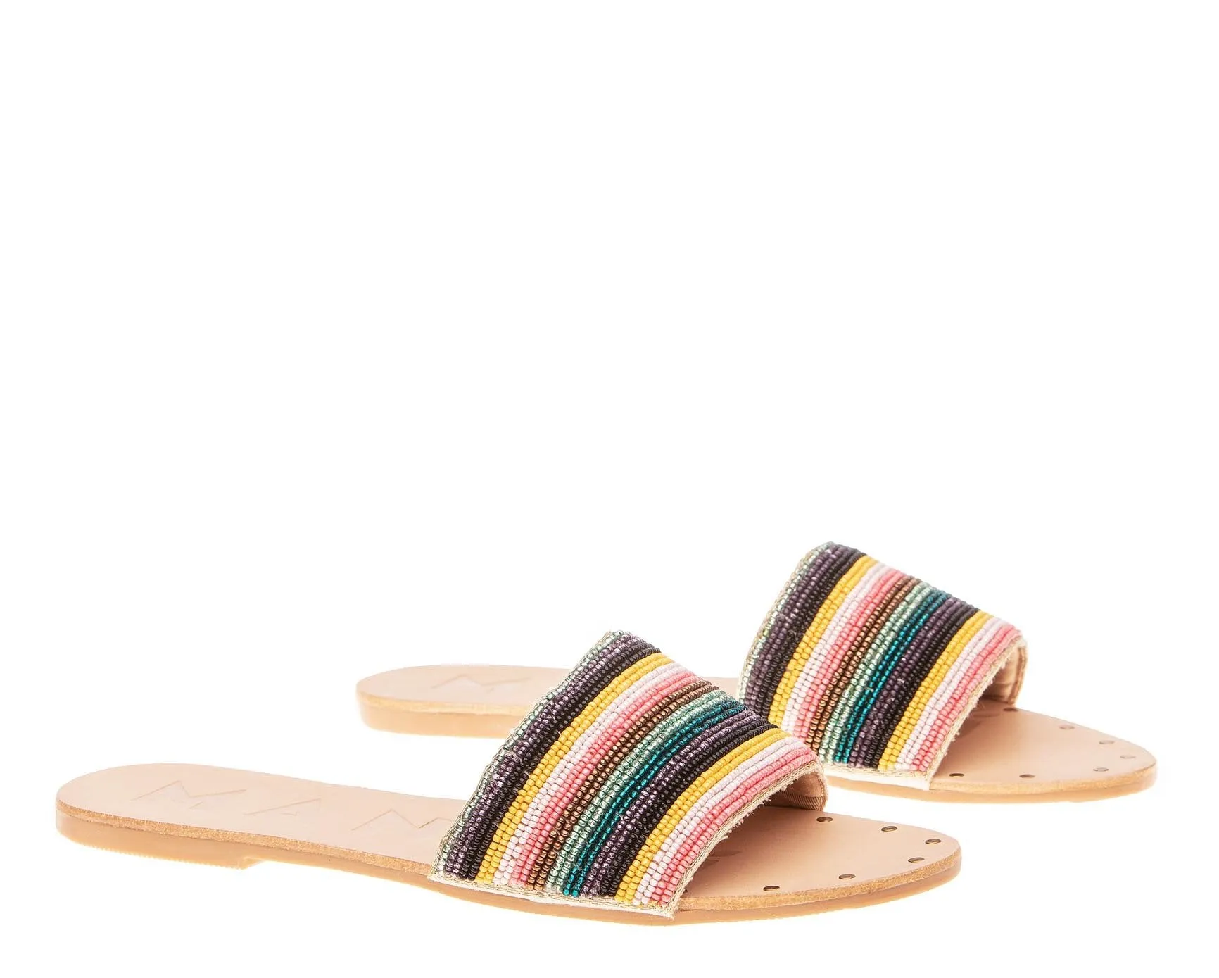 Ibiza Local shipping Multicolor Sandals Stripes - Efficient One - Belt