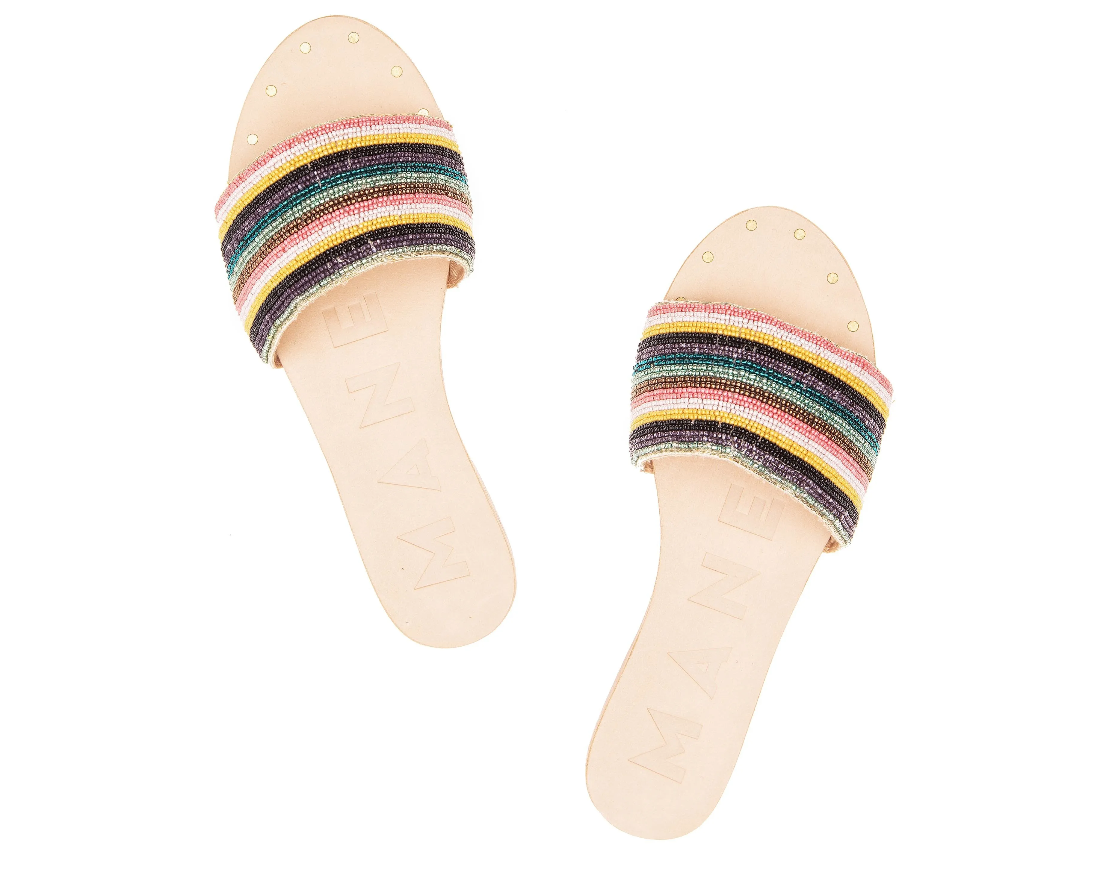 Ibiza Local shipping Multicolor Sandals Stripes - Efficient One - Belt