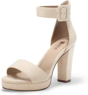 IDIFU Women's IN4 Sabrina Platform Chunky High Heels Ankle Strap Heeled Sandals Wedding Party Dress Shoes