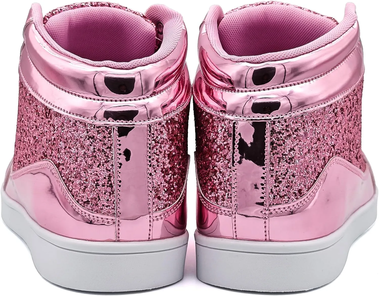 IGxx Glitter Shoes for Men Fashion High Top Casual Sequin Sparkly Sneakers Men's Bling Shiny Men