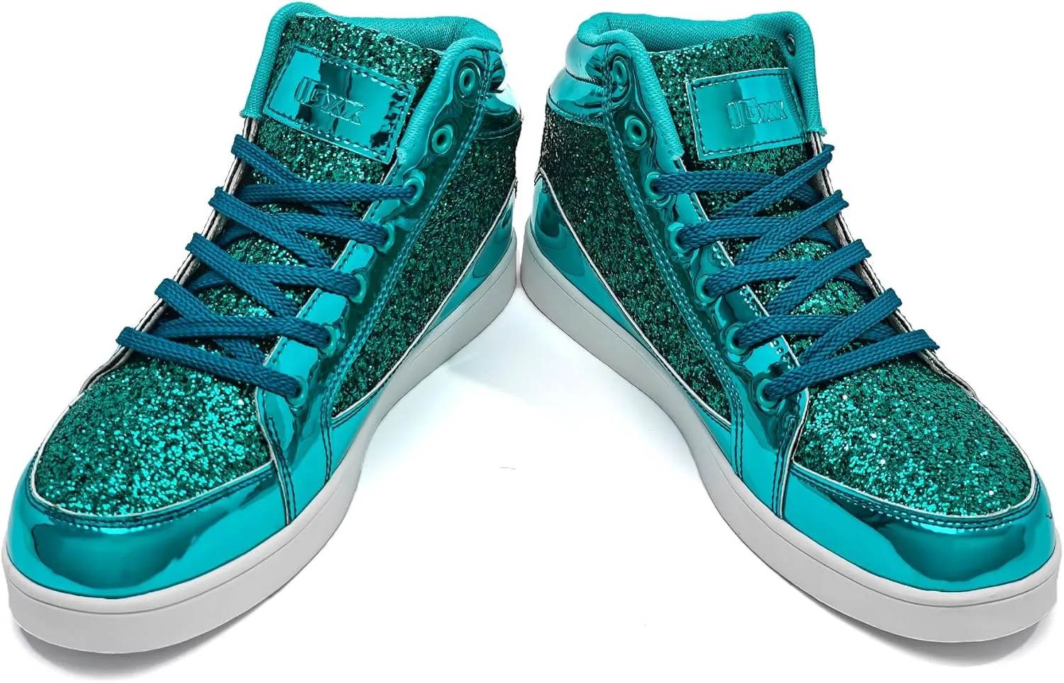 IGxx Glitter Shoes for Men Fashion High Top Casual Sequin Sparkly Sneakers Men's Bling Shiny Men