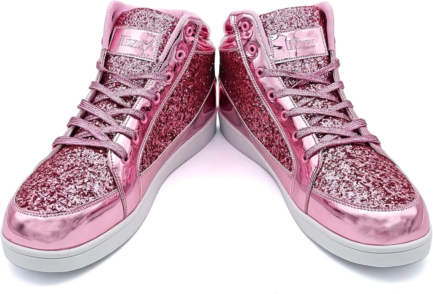 IGxx Glitter Shoes for Men Fashion High Top Casual Sequin Sparkly Sneakers Men's Bling Shiny Men