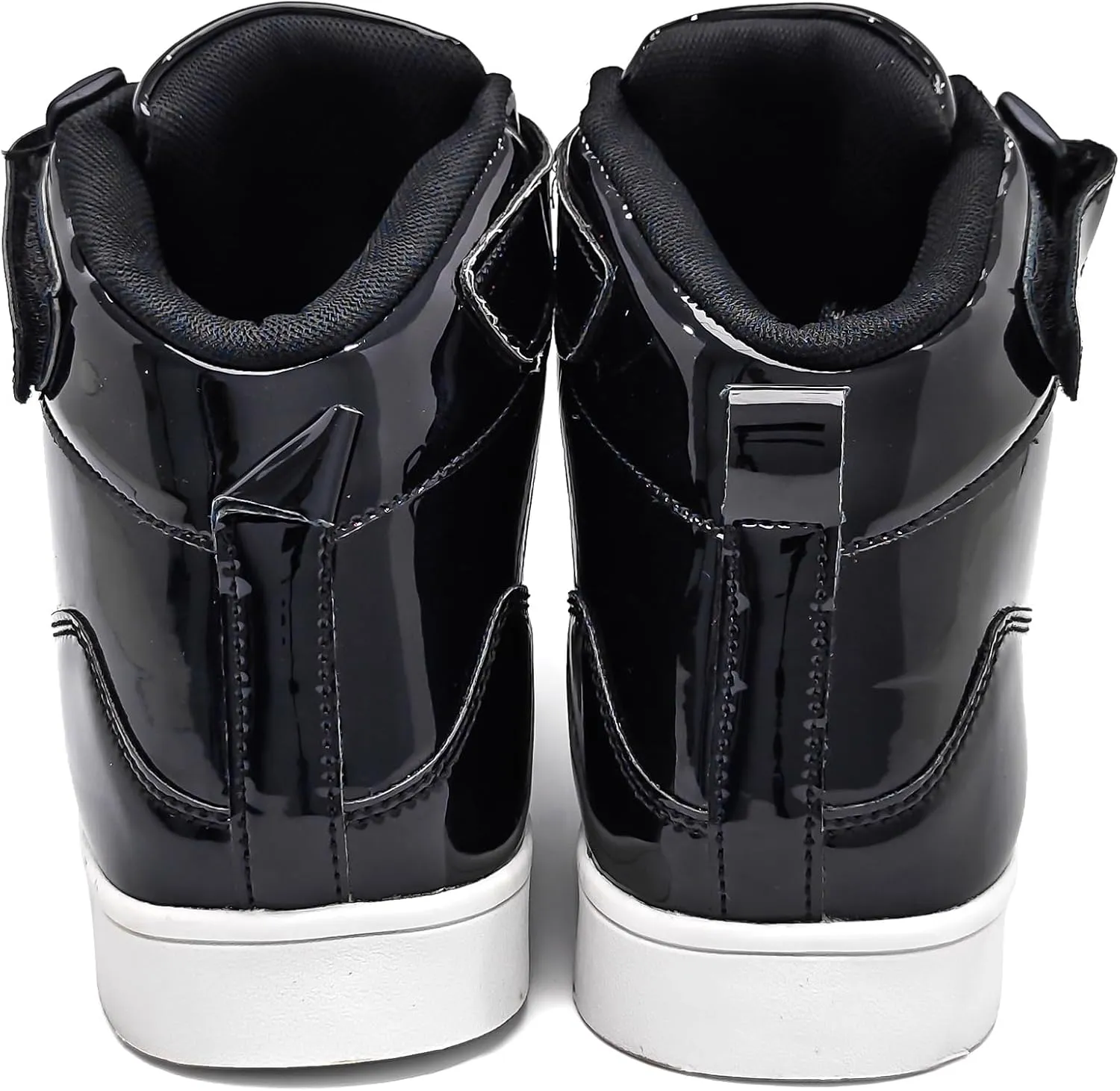 IGxx Sequins Shoes for Kids Boys Fashion Sparkle Gold Shoes Bling Shiny High Top Sneakers Girls Hook&Loop