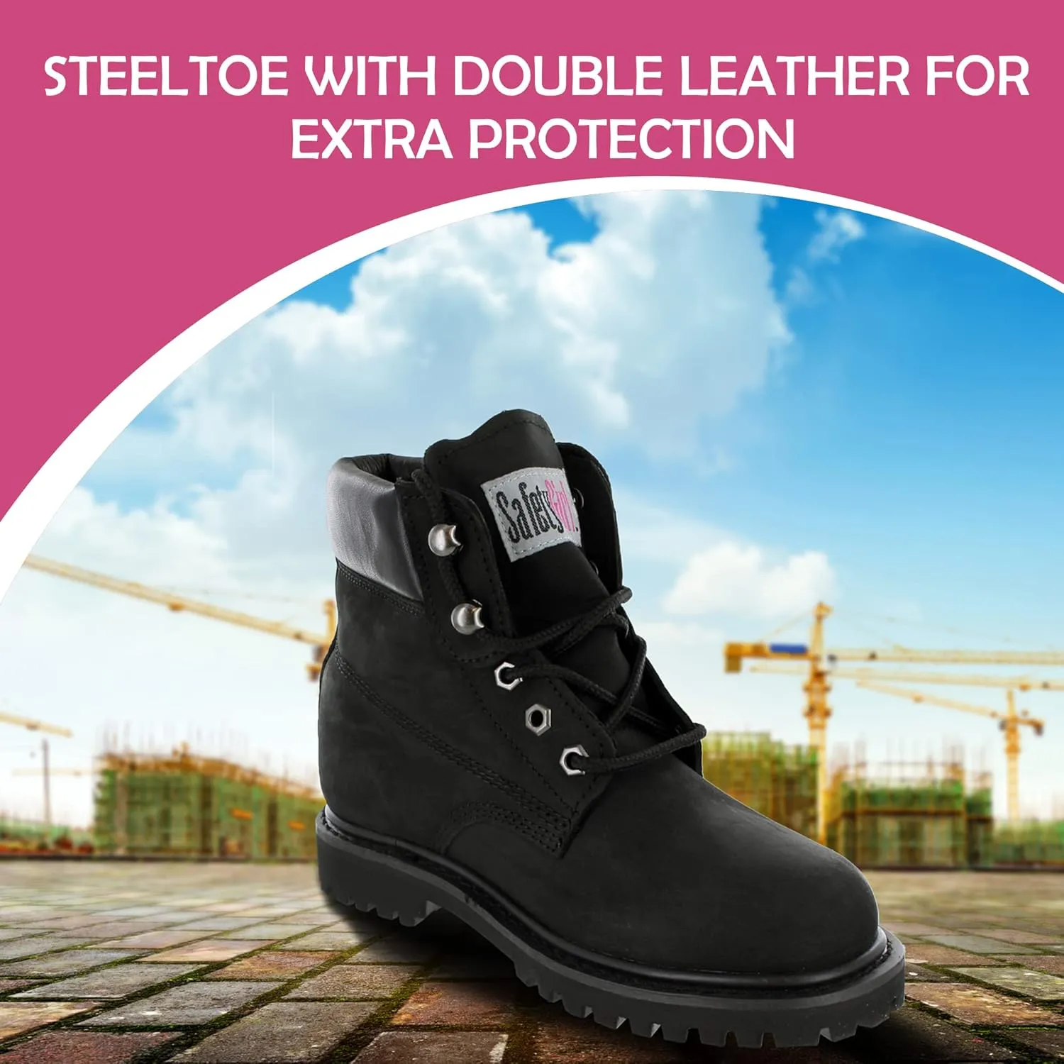 II Steel Toe Work Boots - Black