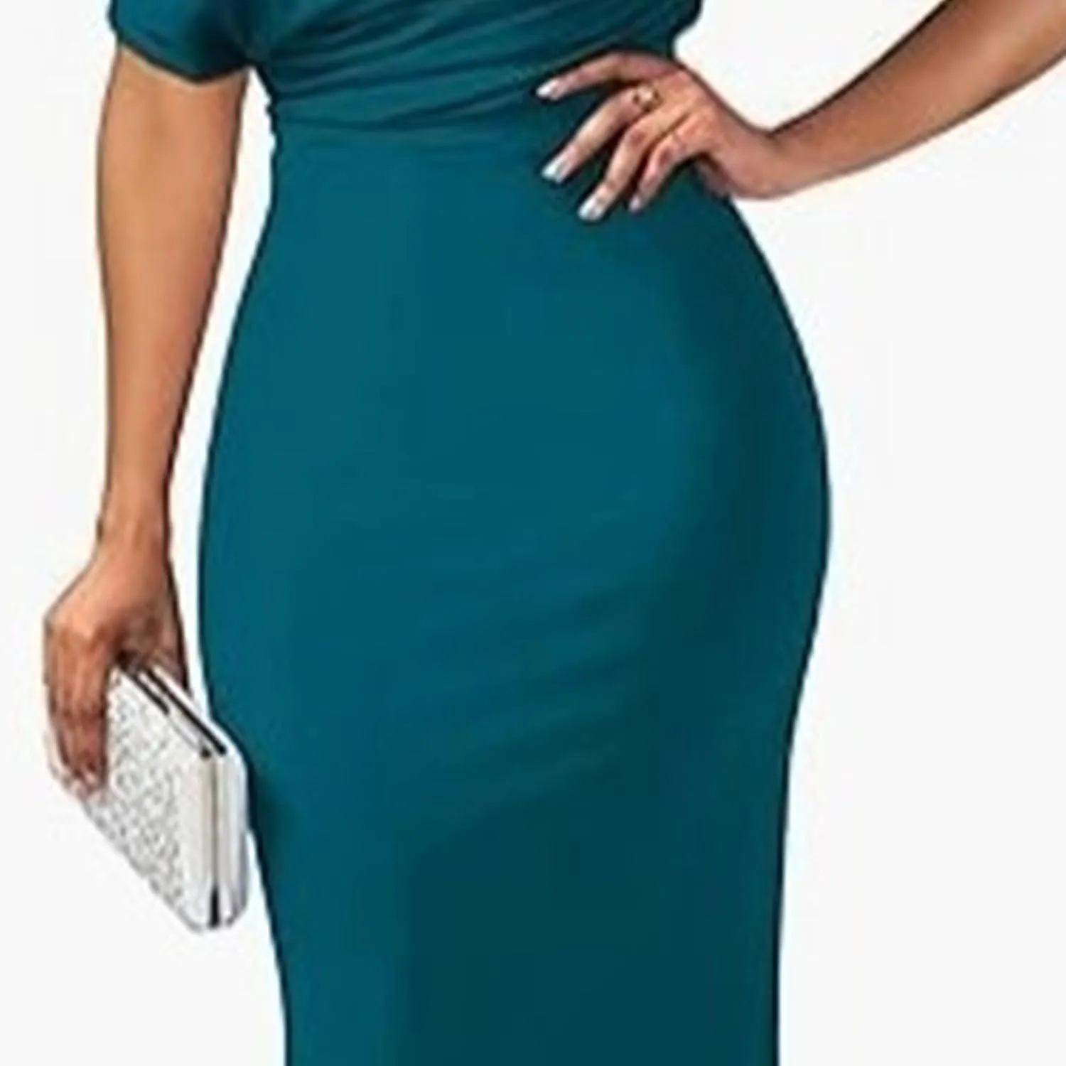 JEKE-DG Women's One Shoulder Slim Fit Formal Dress Sexy Solid Wedding Party Maxi Dress Sleeveless Prom Club Cocktail Dresses