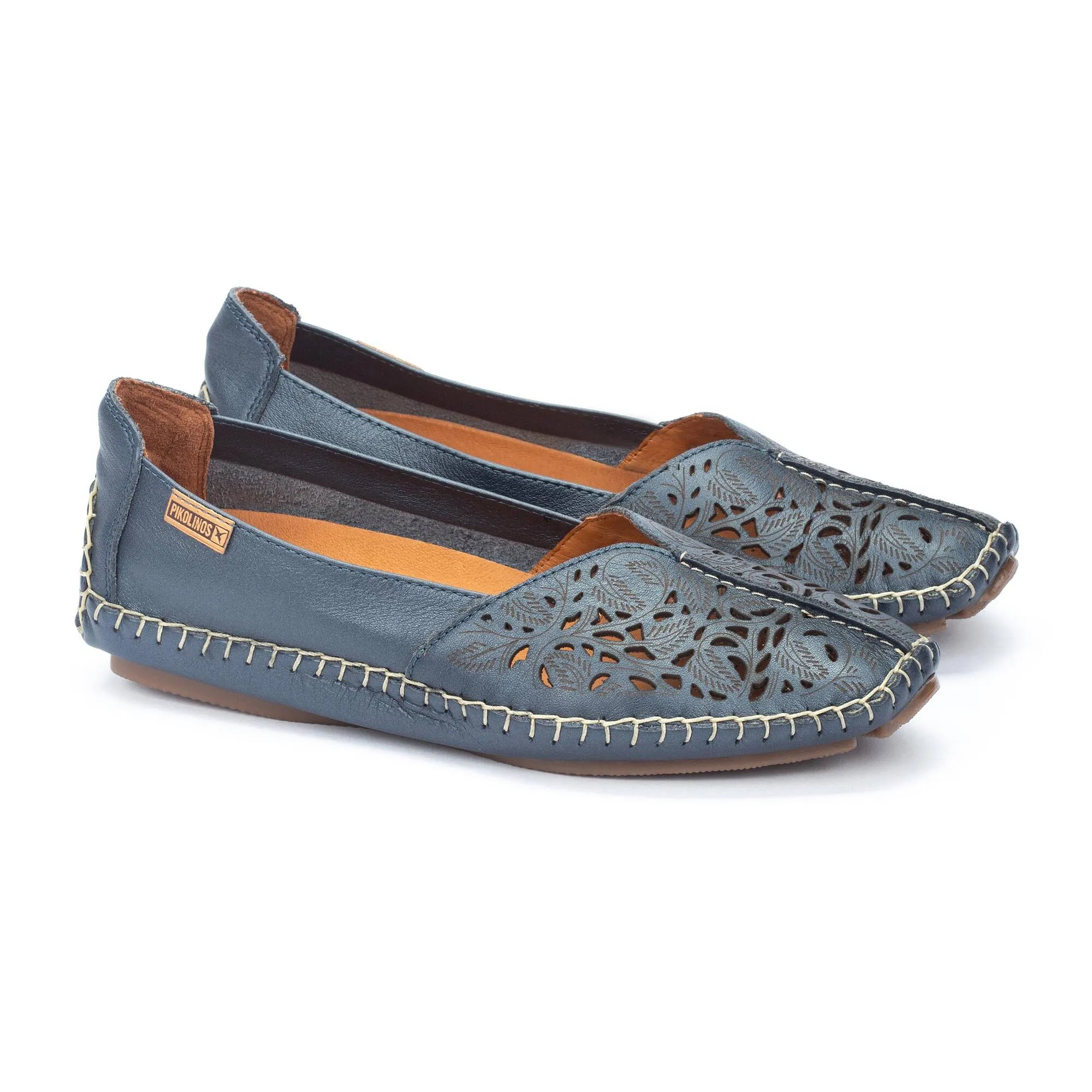 'Jerez' women's perforated ballerina - blue