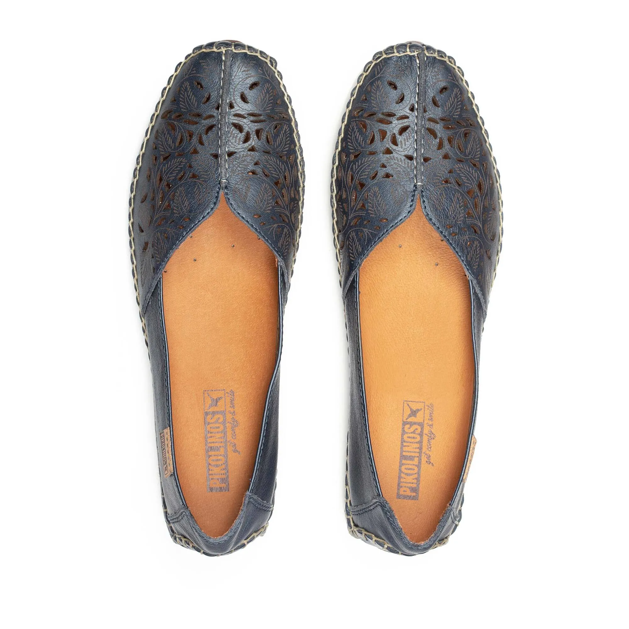 'Jerez' women's perforated ballerina - blue