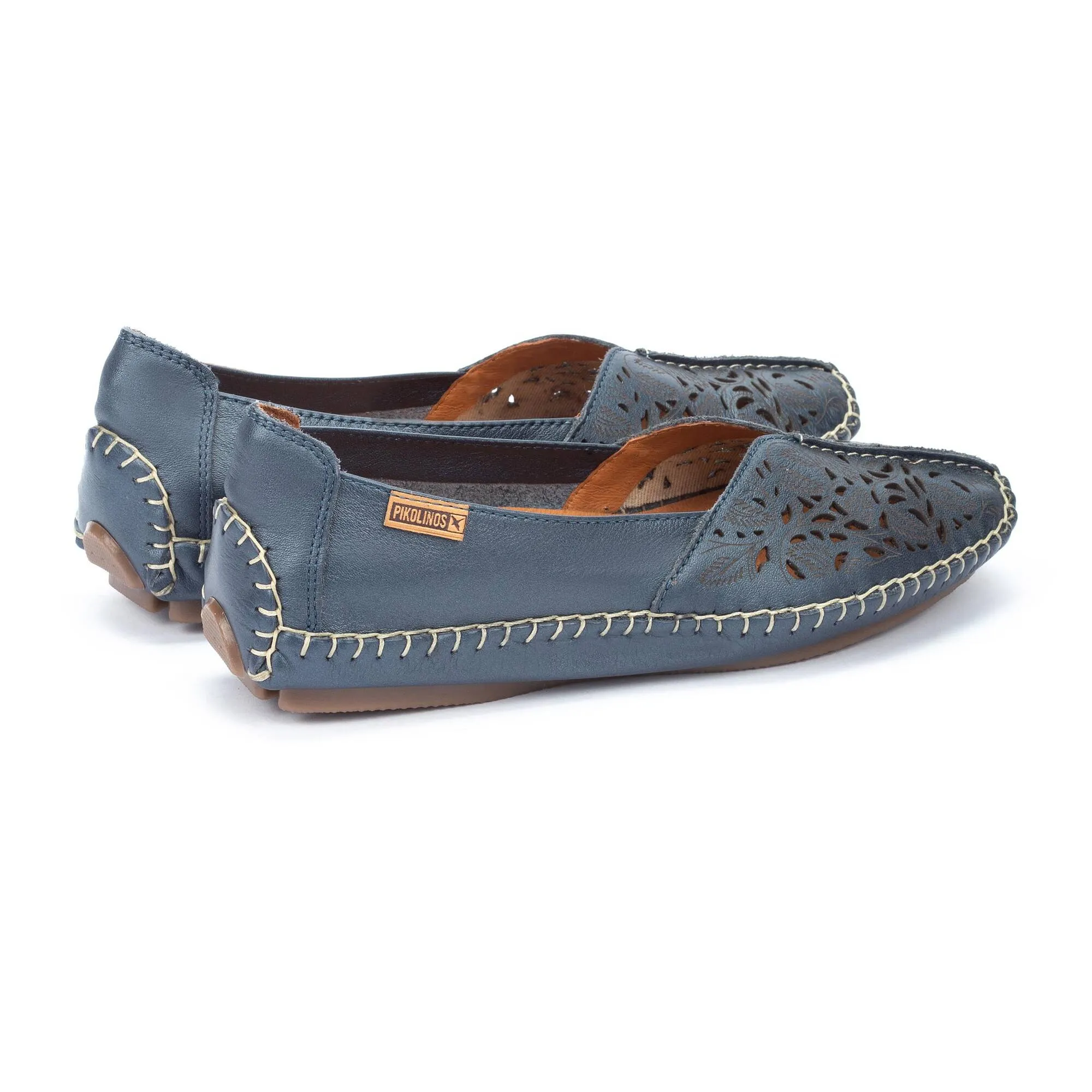 'Jerez' women's perforated ballerina - blue
