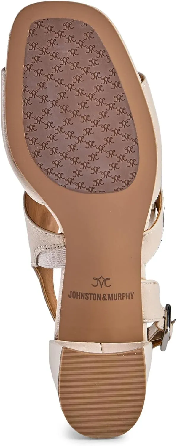 Johnston & Murphy Women’s Everly Asymmetrical Slide Sandals, 2.5” Slip On Heels for Women, Women’s Heeled Sandals