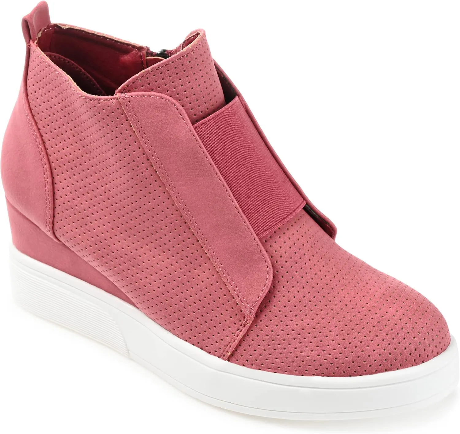 Journee Collection Women's Clara Zippered Wedge Sneakers