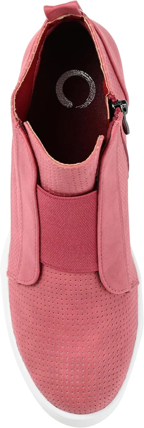 Journee Collection Women's Clara Zippered Wedge Sneakers