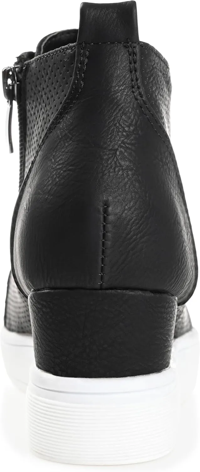 Journee Collection Women's Clara Zippered Wedge Sneakers