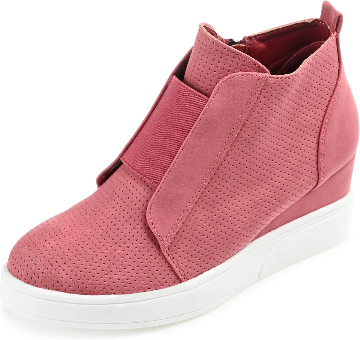 Journee Collection Women's Clara Zippered Wedge Sneakers