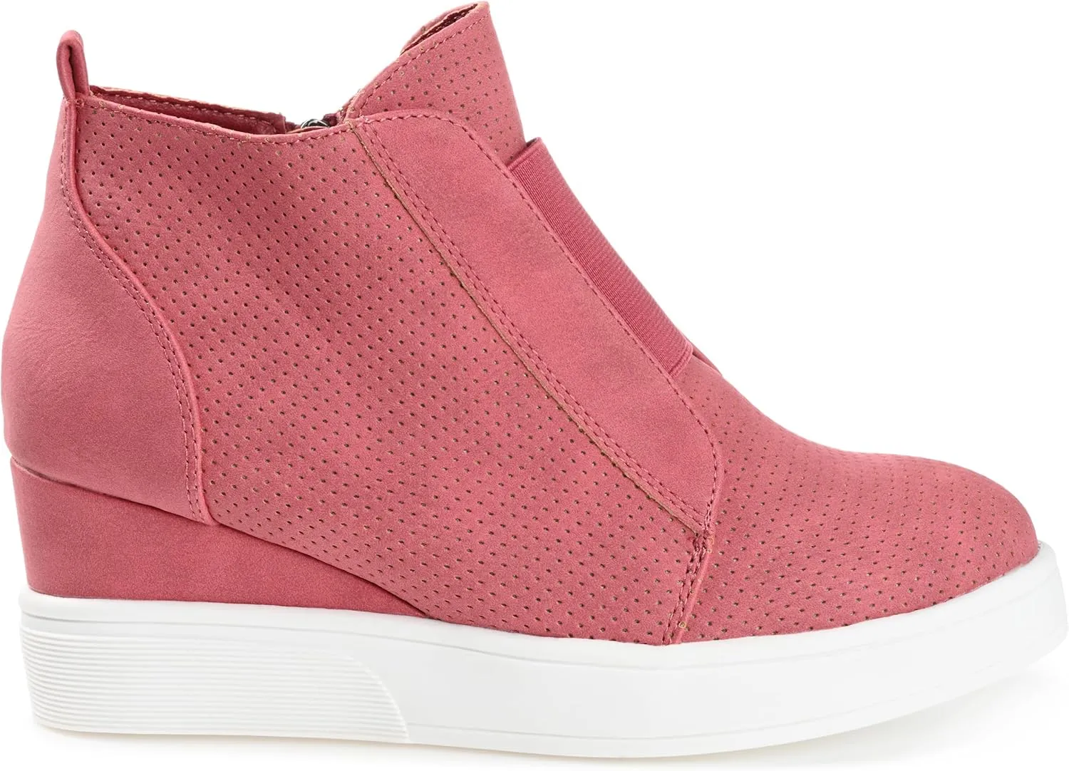 Journee Collection Women's Clara Zippered Wedge Sneakers