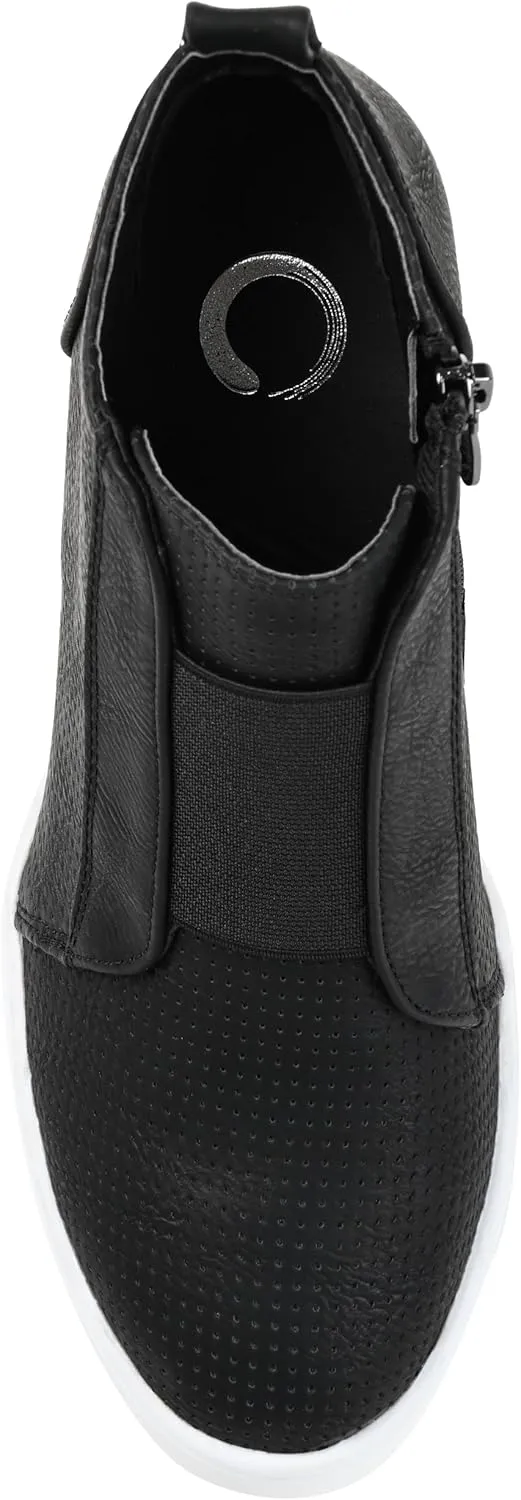 Journee Collection Women's Clara Zippered Wedge Sneakers