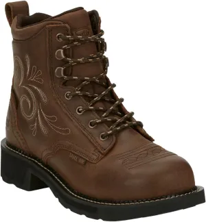 Justin Ladies Gypsy Steel Toe Wtrprf Work Boots