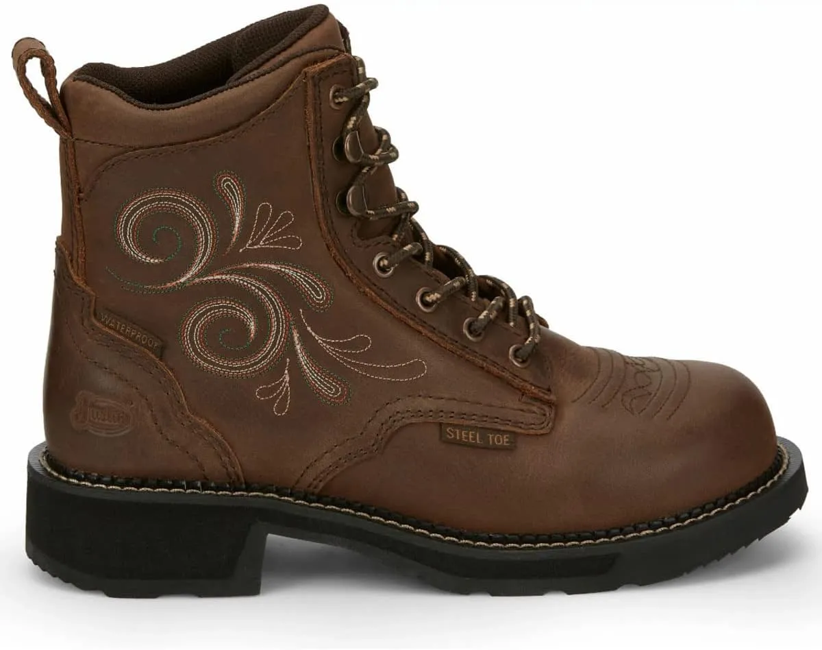 Justin Ladies Gypsy Steel Toe Wtrprf Work Boots