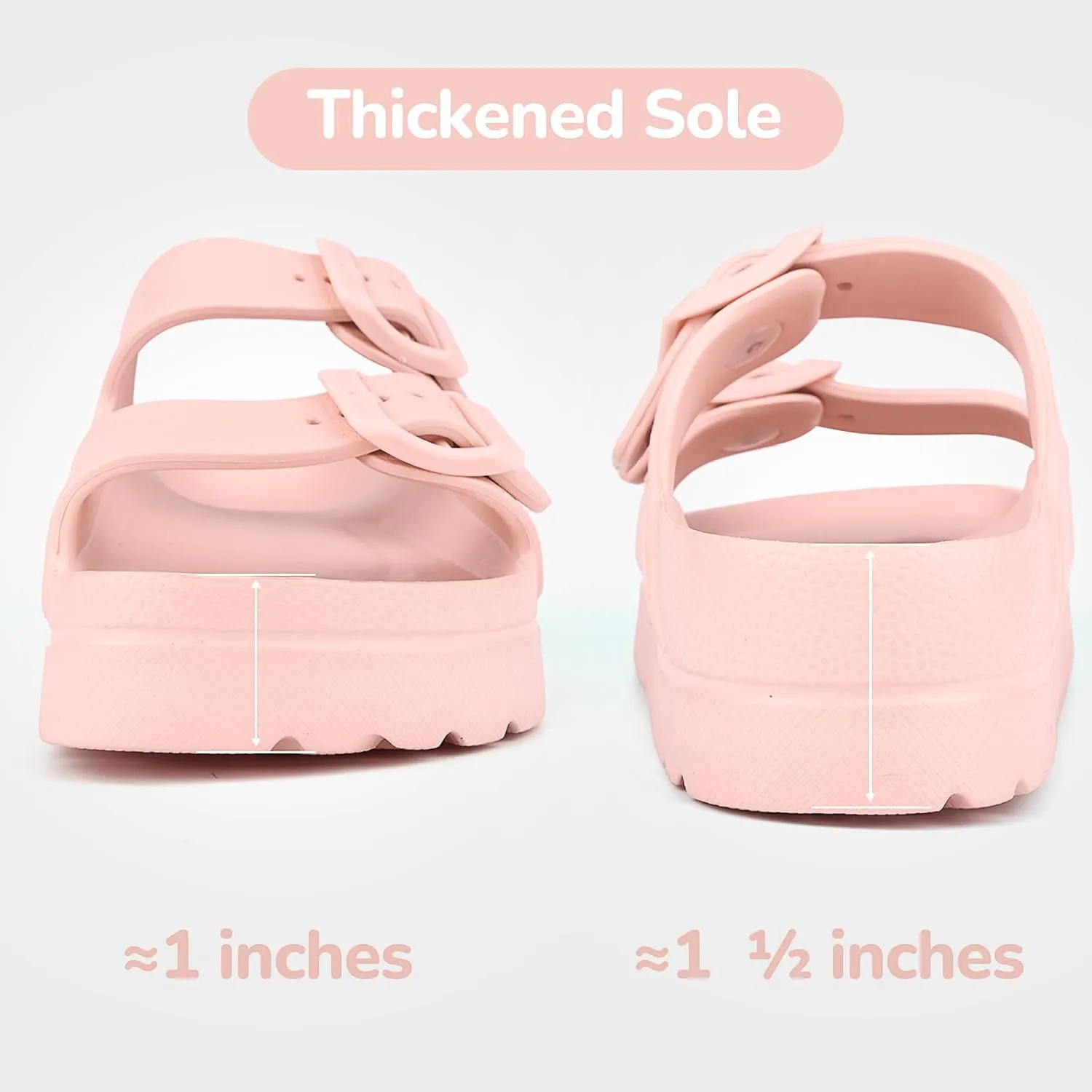 Kids Slides Sandals Adjustable Buckle Boys Girls Slides for Beach Pool
