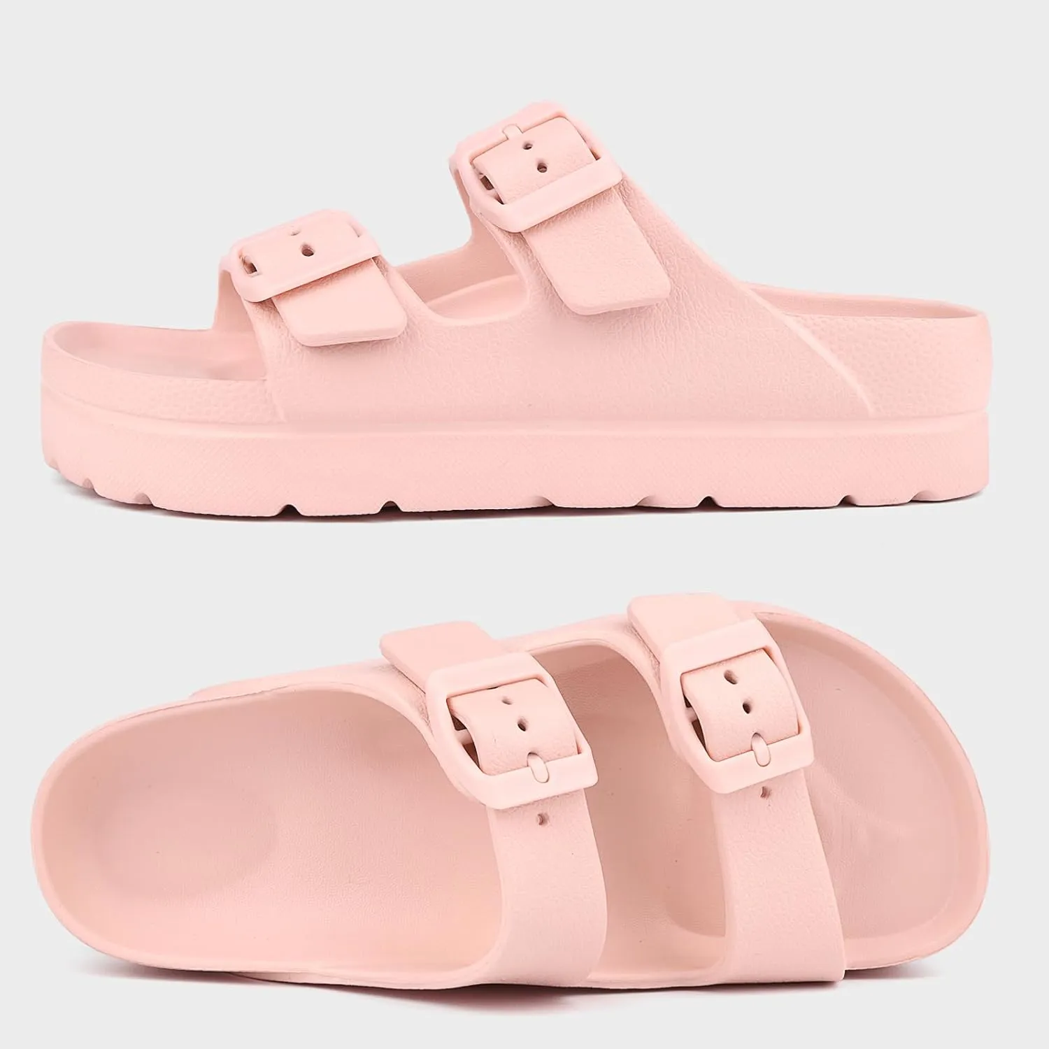 Kids Slides Sandals Adjustable Buckle Boys Girls Slides for Beach Pool