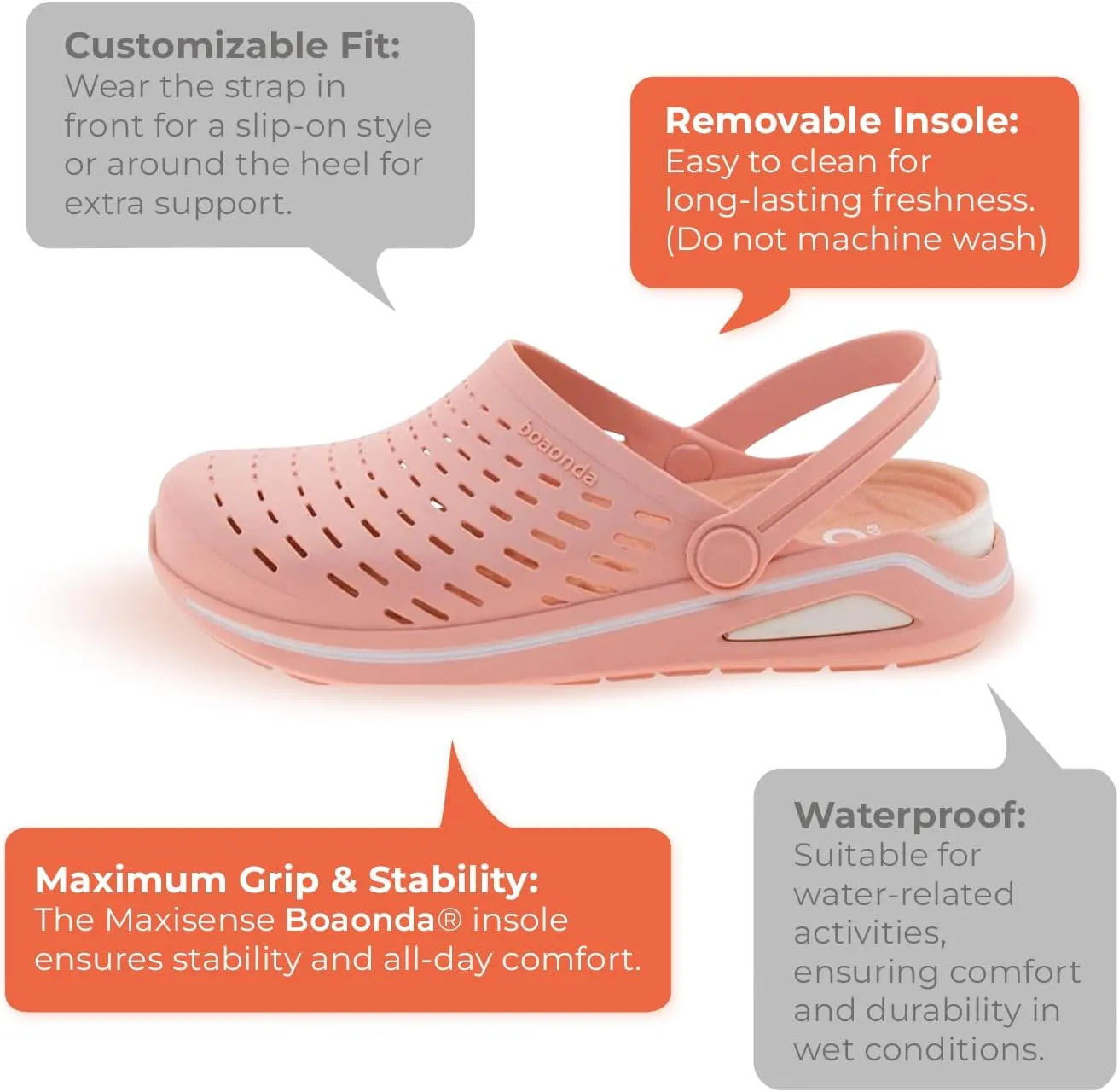 Kin - Women’s Clogs | Comfortable Waterproof Clogs for Women for Everyday Use | Durable and Lightweight Women’s Slip-On Shoes Made with Flexible Rubber for a Soft and Adaptive Fit