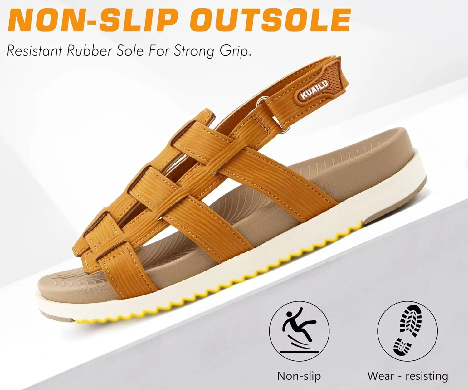 KuaiLu Womens Fashion Orthopedic Walking Sandals for Women 2025 Arch Support Sandles Comfort Plantar Fasciitis Recovery Cushion Summer Travel Outdoor Hiking Open Toe Water Shoes Woman Size US5-11