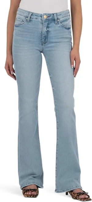 KUT from the Kloth Women's Ana High-Rise Fab Ab Flare-Baby Dn All Over
